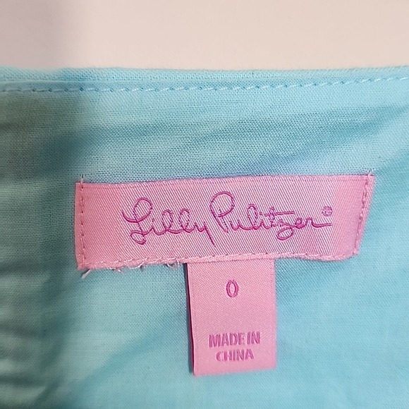Lilly Pulitzer Gabi Shift Serene Blue Color Dress Size 0 - Picture 7 of 10